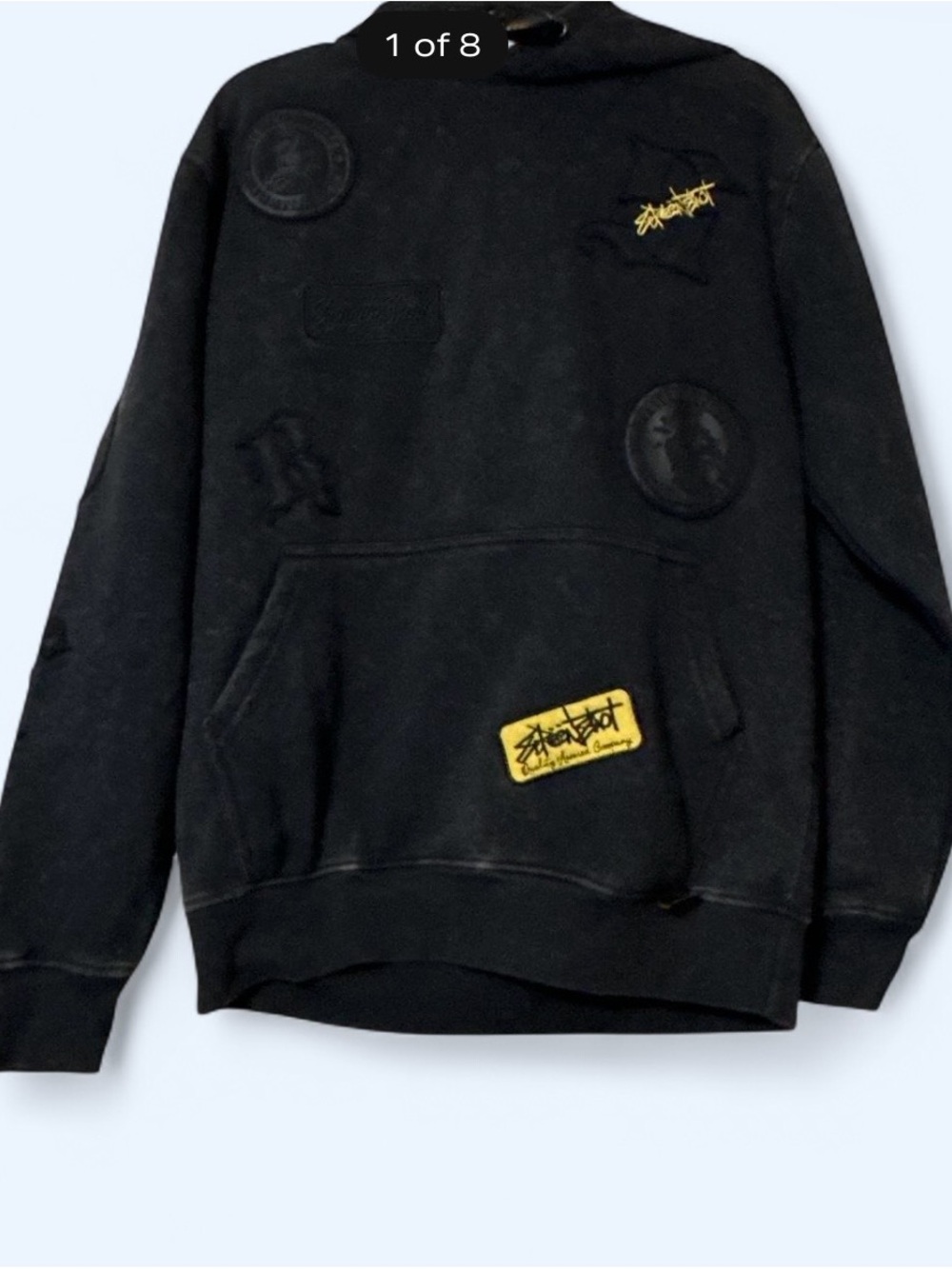 Screenshot Black Patch Logo Hoodie - Men's Pullover Sweatshirt